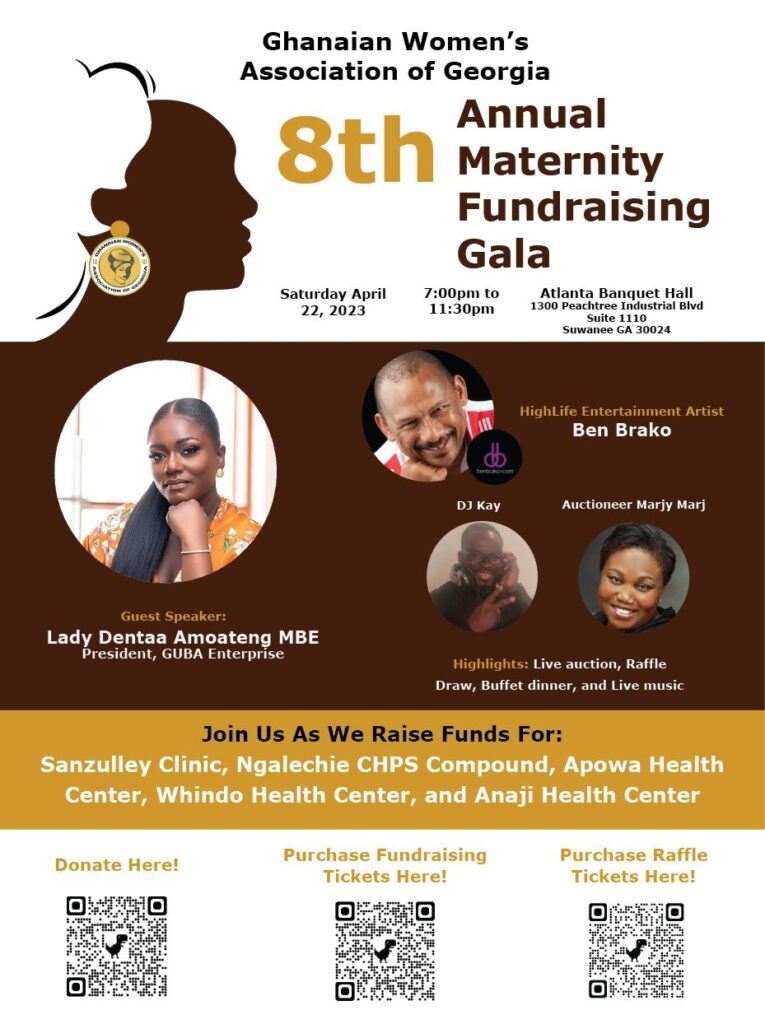 Ghanaian Women’s Associations of Georgia – 8th Annual Maternity Fundraising Gala